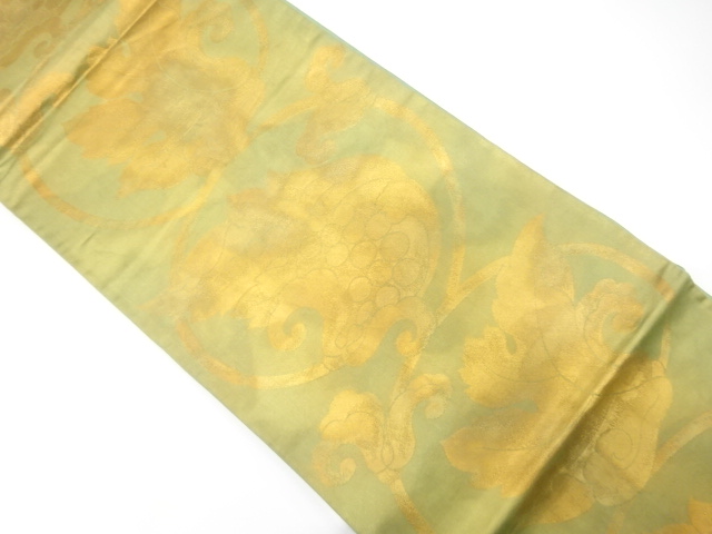 JAPANESE KIMONO / ANTIQUE FUKURO OBI / SILK / WOVEN CHINESE FLOWERS